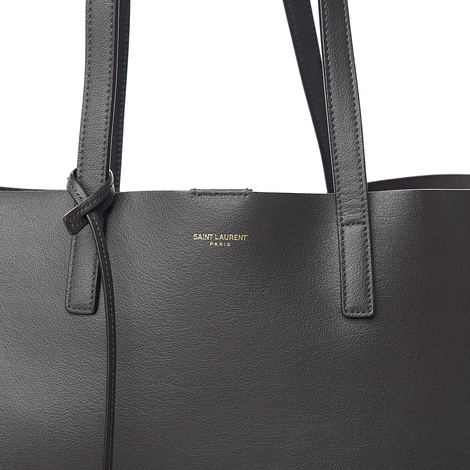 Saint Laurent Calfskin Large Shopping Tote Asphalt 9 of 9