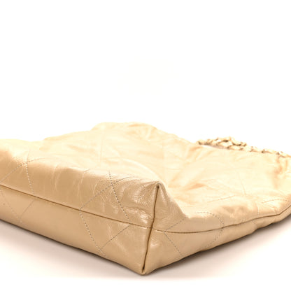 Chanel Metallic Calfskin Quilted Small Chanel 22 Light Gold 11 of 11