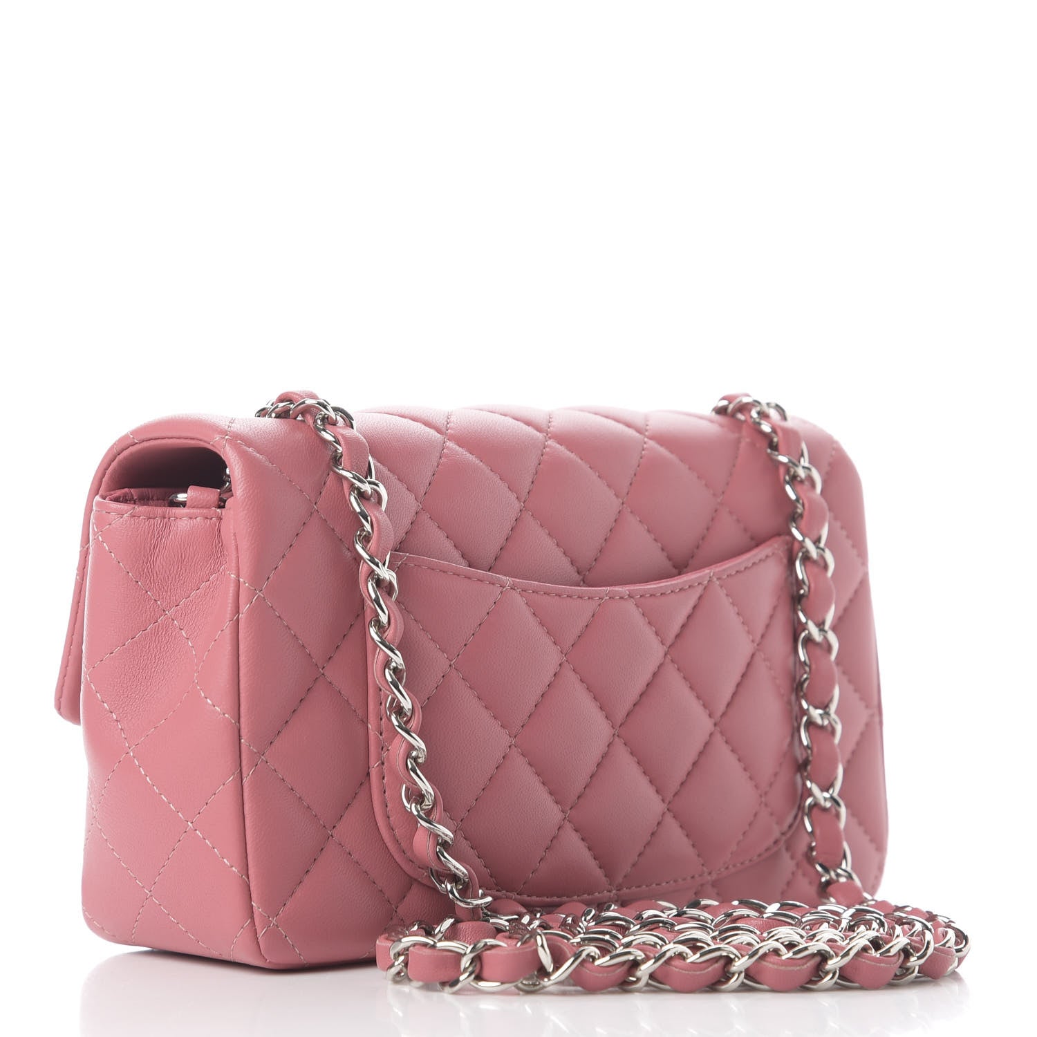 Chanel Caviar Quilted Mini Rectangular Flap Dark Pink 3 of 9