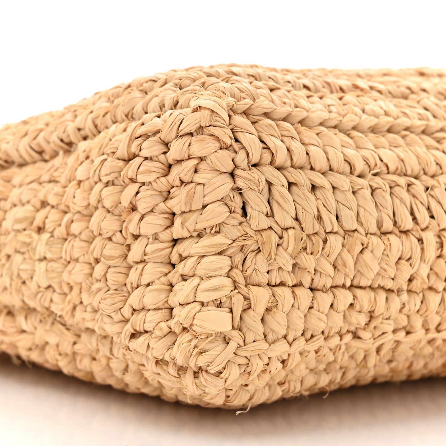Raffia Calfskin Gaby Crossbody Bag Natural Brick