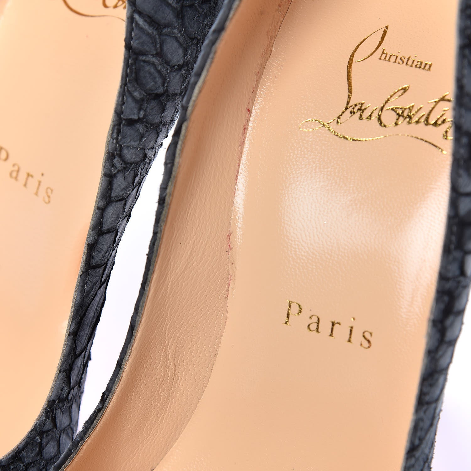 Christian Louboutin Watersnake Nubuck So Kate 120 Pumps 36.5 Light Black 9 of 15
