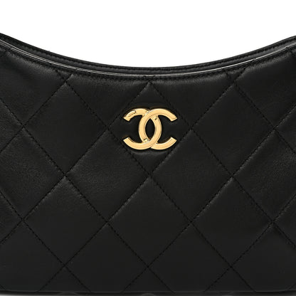 Chanel Lambskin Quilted Small CC Links Hobo Black 8 of 10