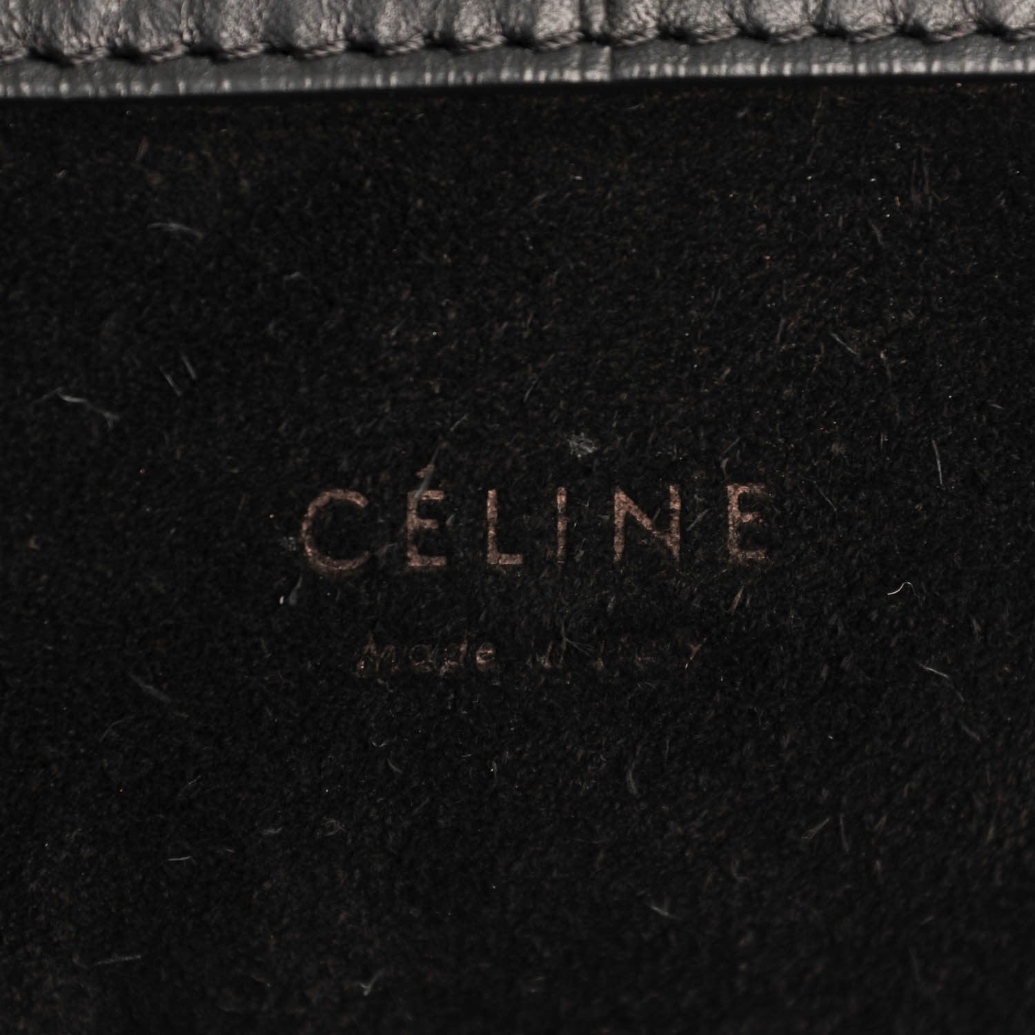 Celine Crocodile Embossed Calfskin Medium Phantom Luggage Black 6 of 8