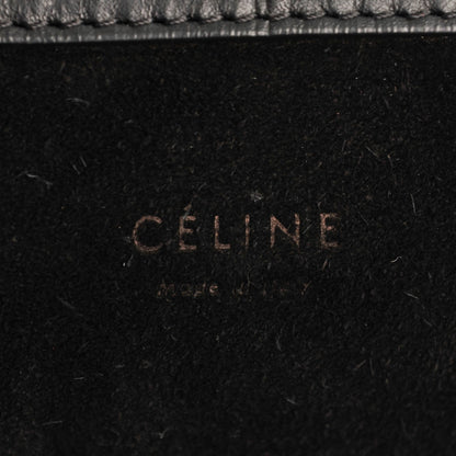 Celine Crocodile Embossed Calfskin Medium Phantom Luggage Black 6 of 8