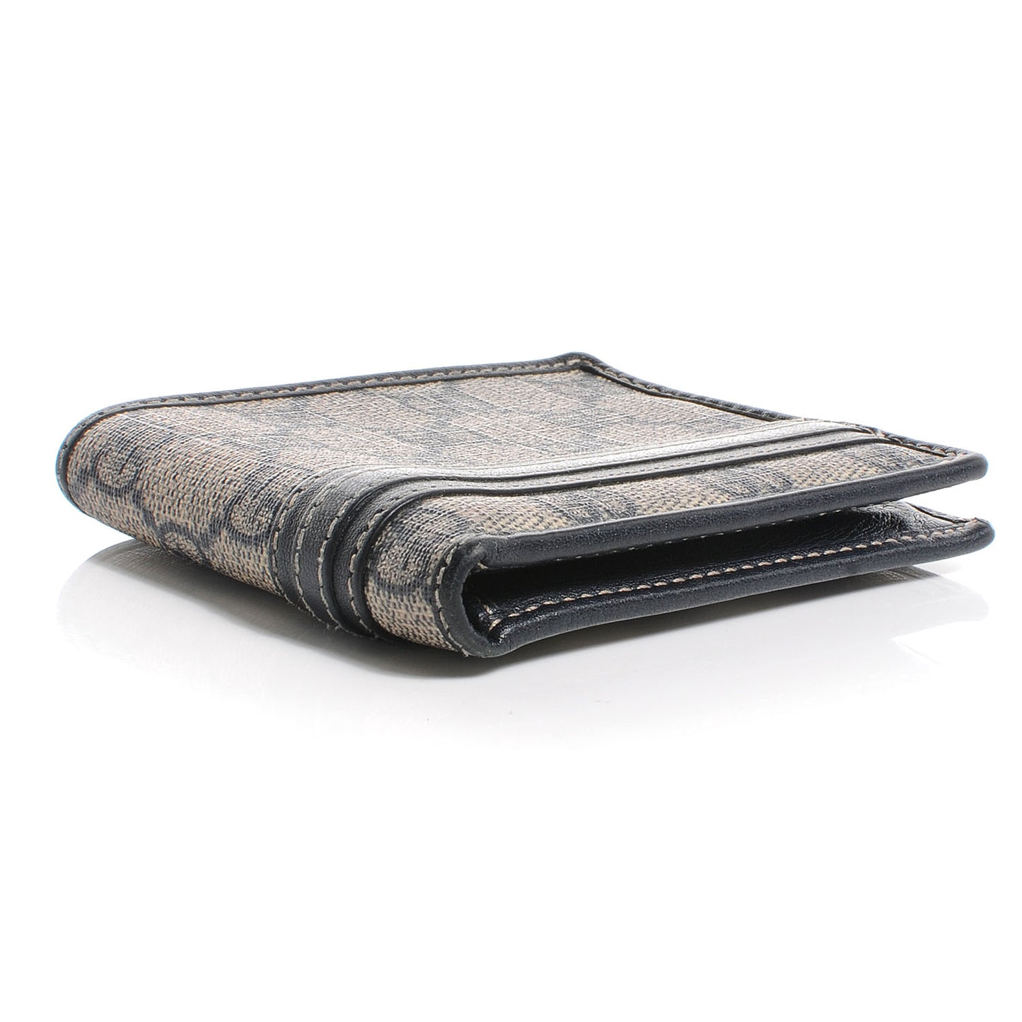 GG Supreme Monogram Web Bi-Fold Wallet Navy