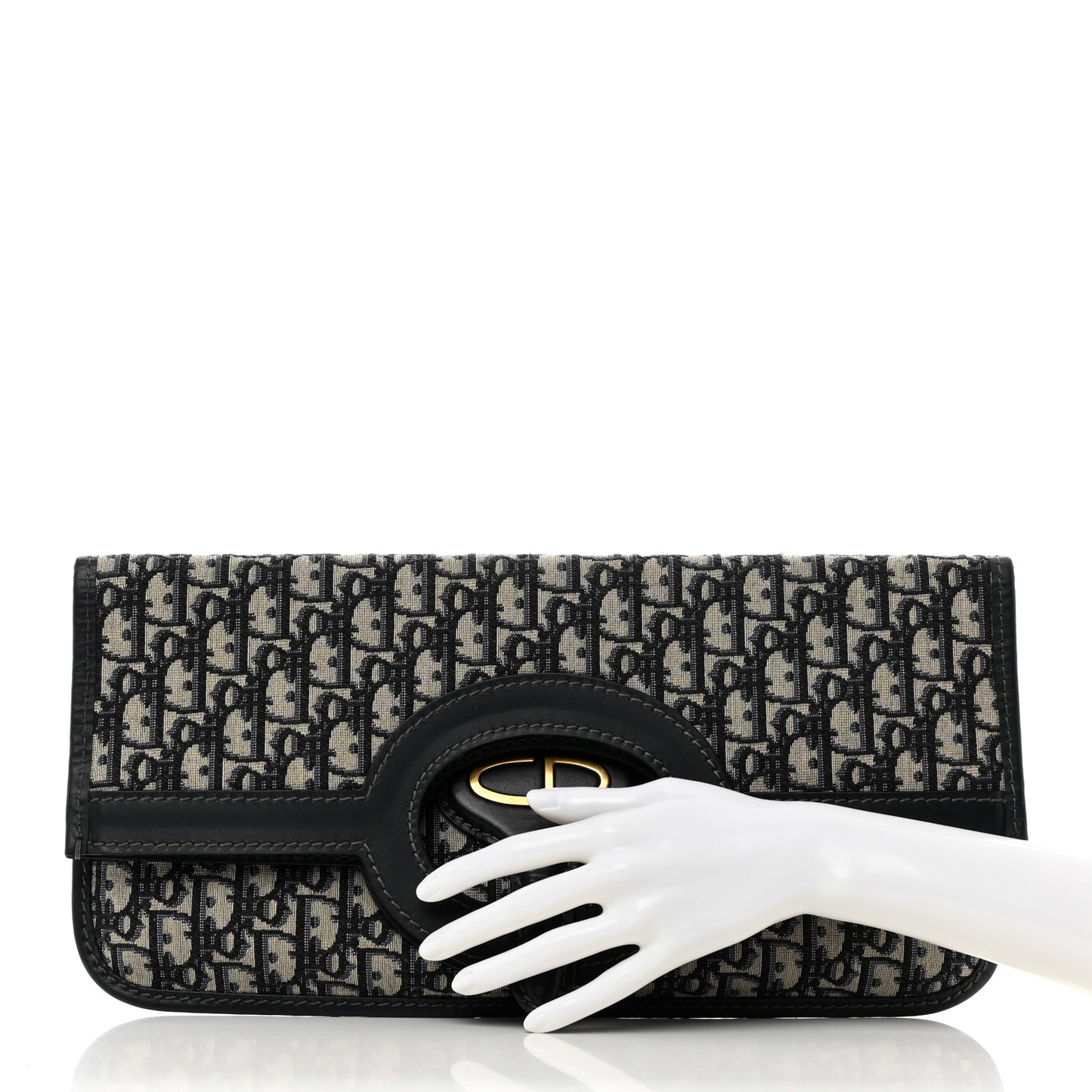 Oblique Fold Over Clutch Blue