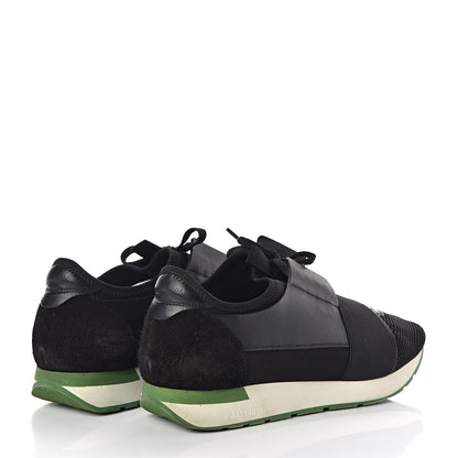 Balenciaga Mesh Calfskin Neoprene Suede Mens Race Runner Sneakers 44 Black 4 of 8