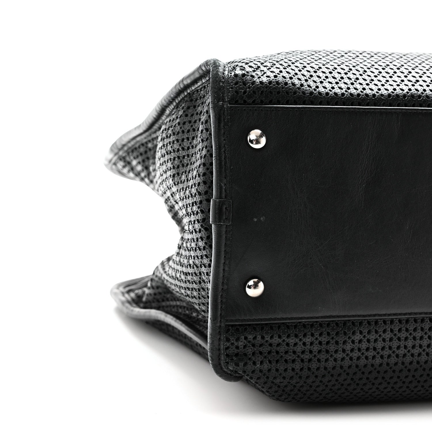 Chanel Calfskin Perforated Up In The Air Tote Black 9 of 10
