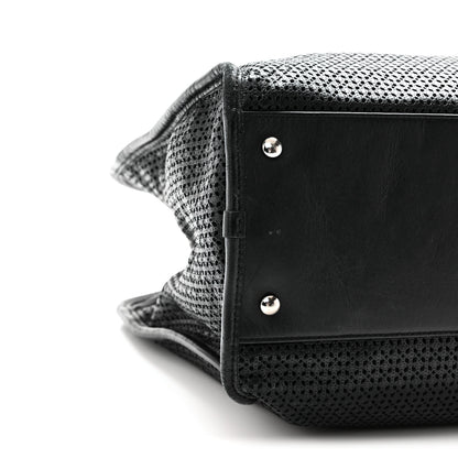 Chanel Calfskin Perforated Up In The Air Tote Black 9 of 10