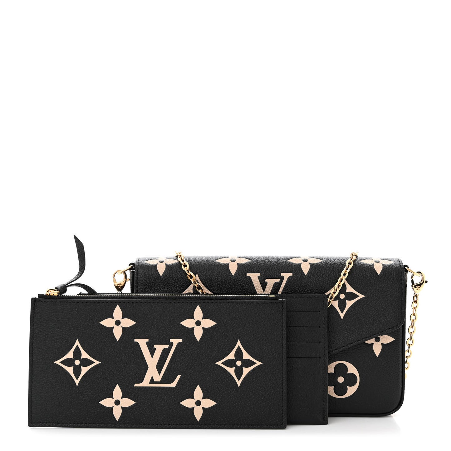 Empreinte Monogram Giant Felicie Pochette Black Beige