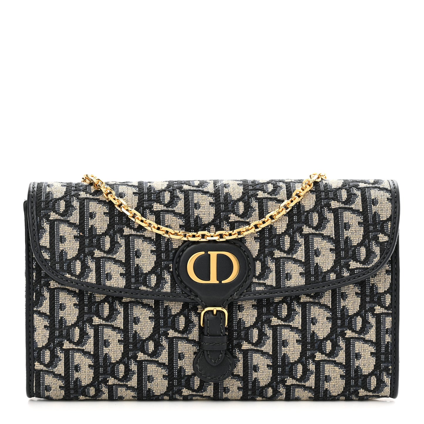 Oblique Bobby East West Pouch With Chain Blue