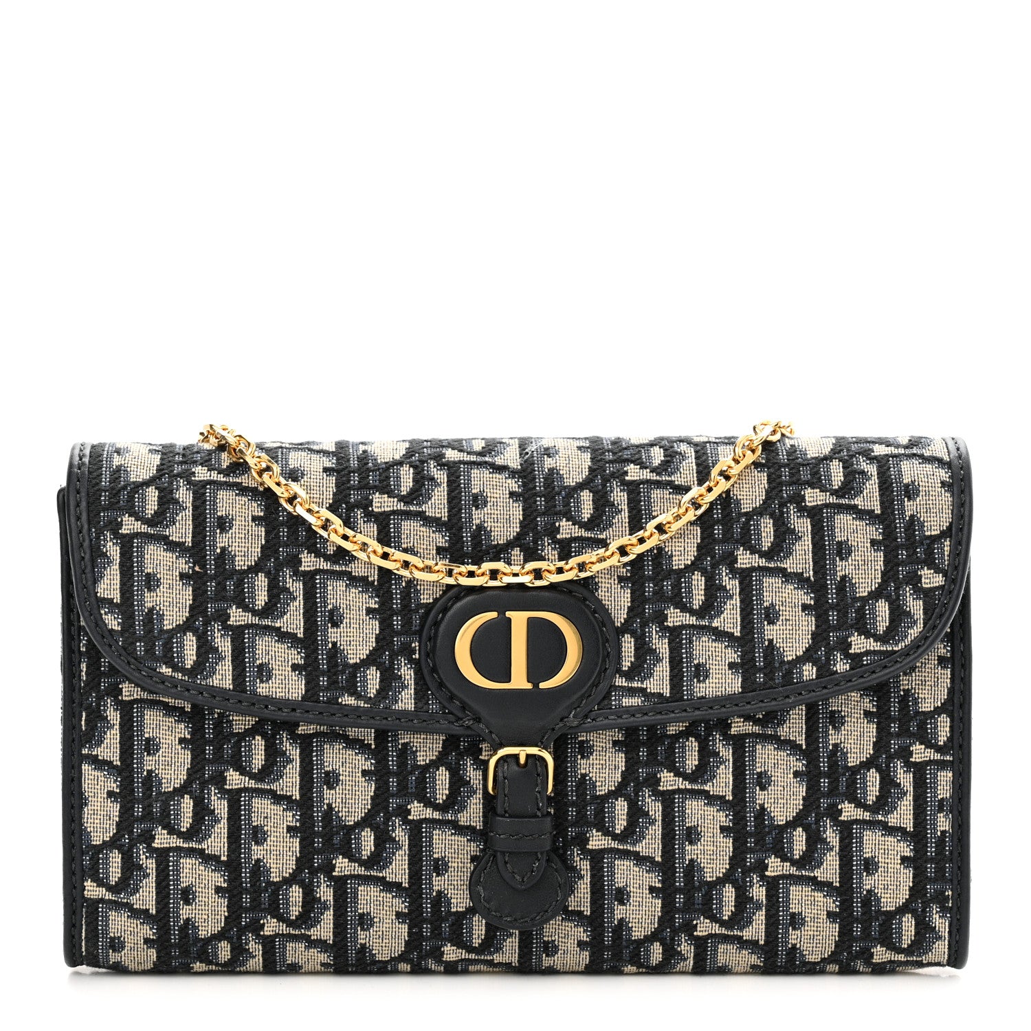 Christian Dior Oblique Bobby East West Pouch With Chain Blue 1 of 9