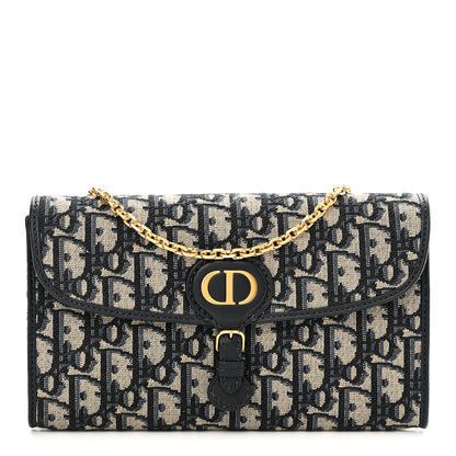 Christian Dior Oblique Bobby East West Pouch With Chain Blue 1 of 9