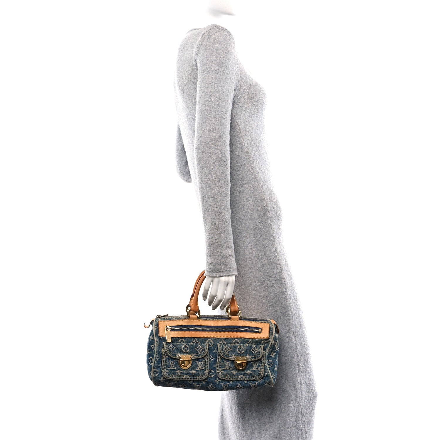 Louis Vuitton Monogram Denim Neo Speedy Blue 2 of 11