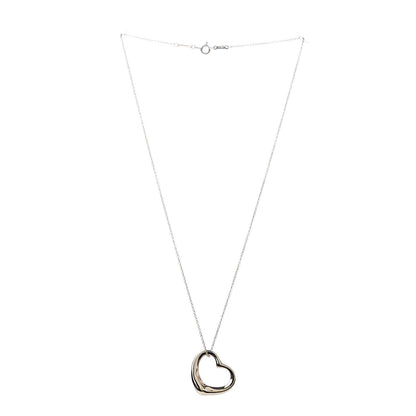 Tiffany 18K Yellow Gold 22mm Elsa Peretti Open Heart Pendant Necklace 3 of 6