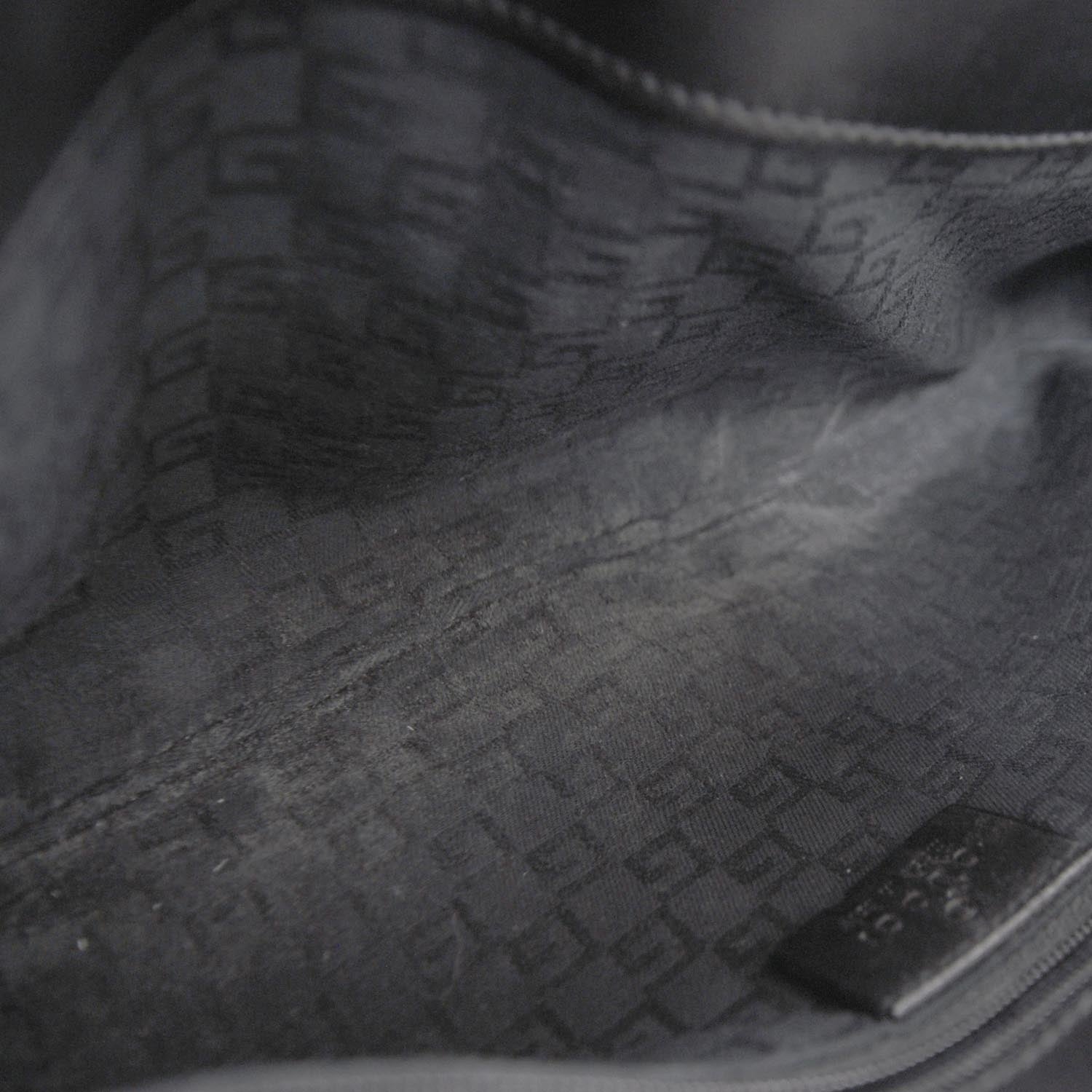 Gucci Matte Leather Horsebit Shoulder Bag Black 6 of 8