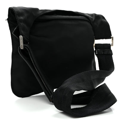 Prada Nylon Mini Flat Messenger Bag Black 3 of 11