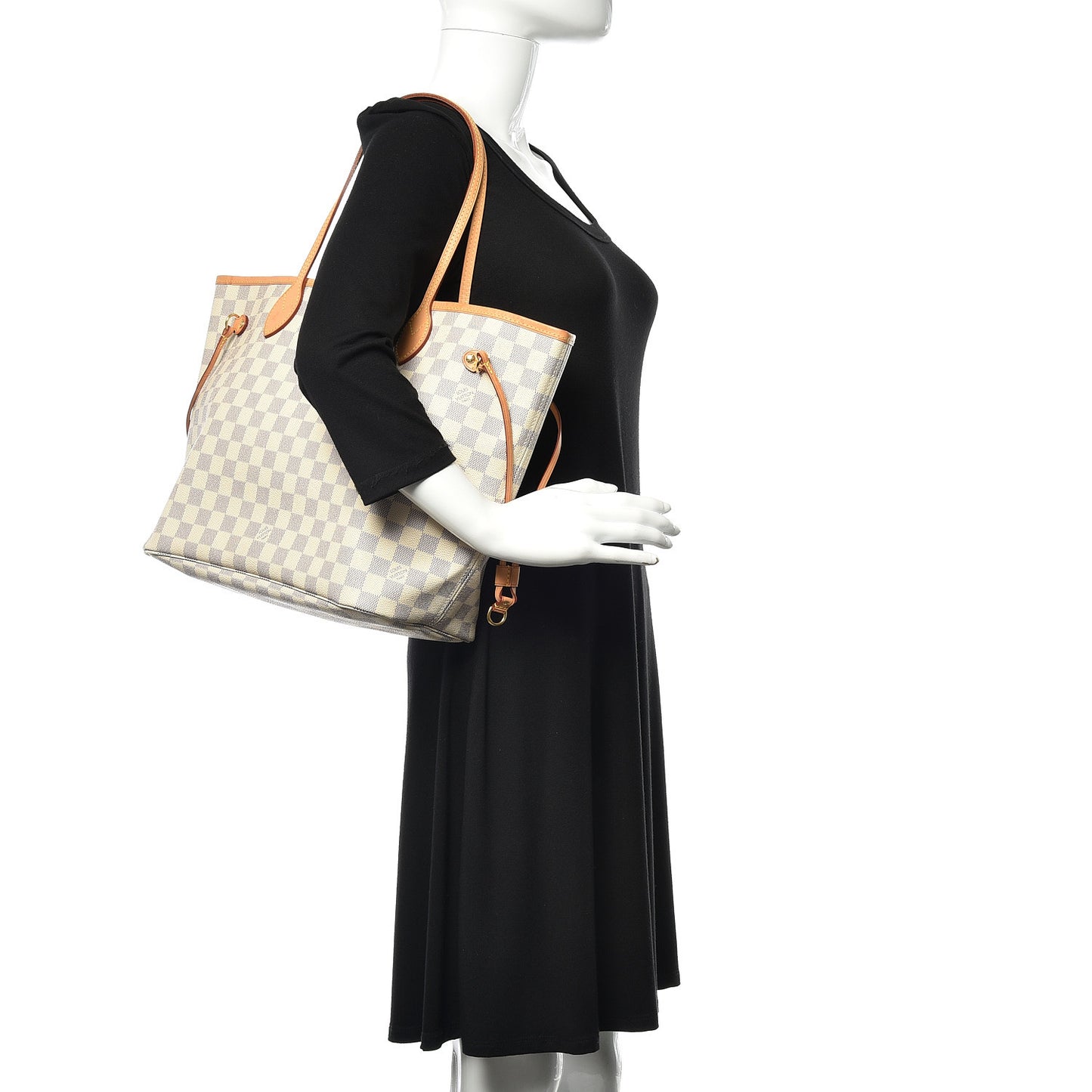 Damier Azur Neo Neverfull MM Rose Ballerine