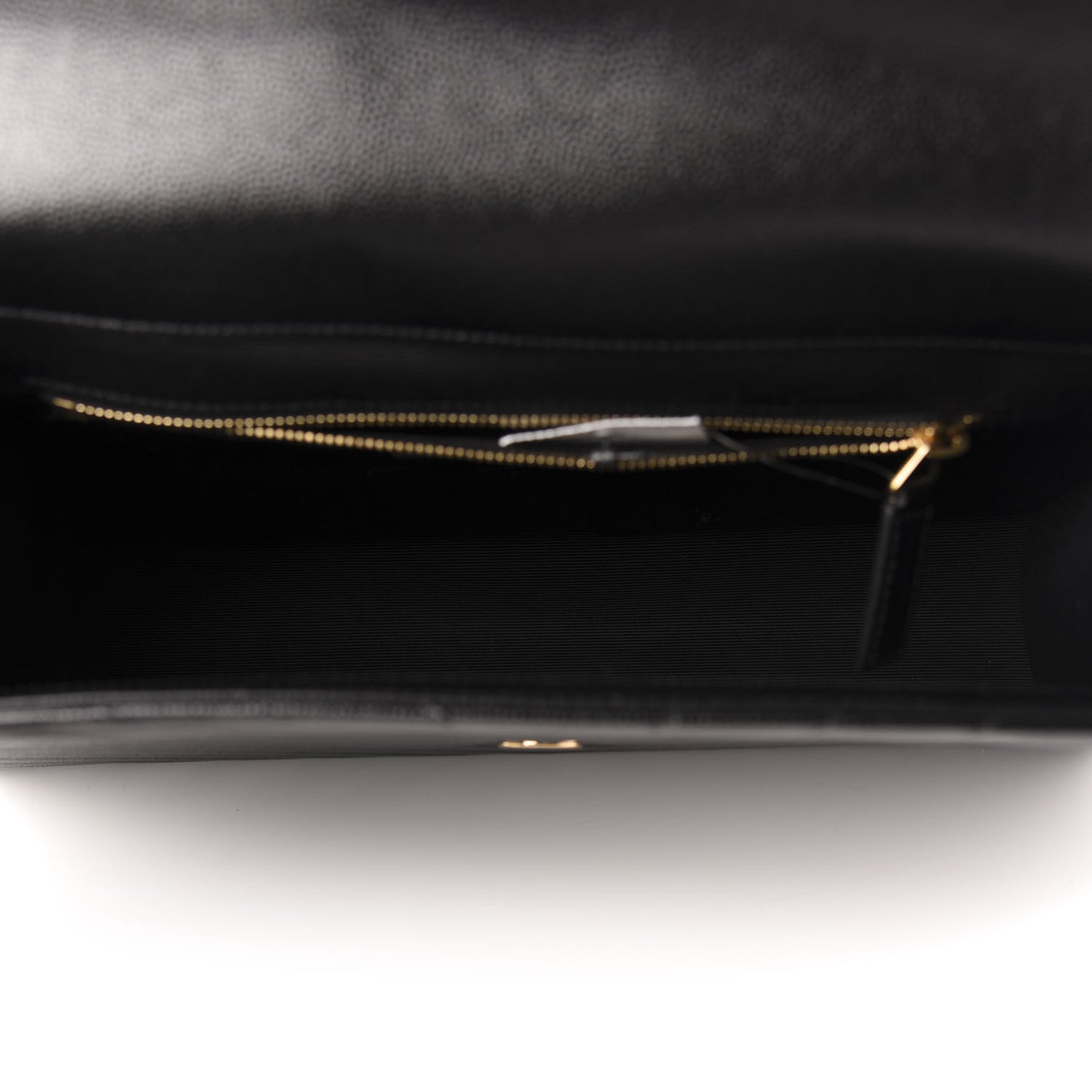 Grain De Poudre Matelasse Chevron Large Monogram Satchel Black