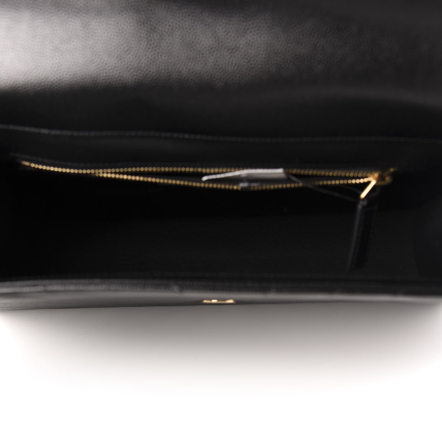 Saint Laurent Grain De Poudre Matelasse Chevron Large Monogram Satchel Black 5 of 10