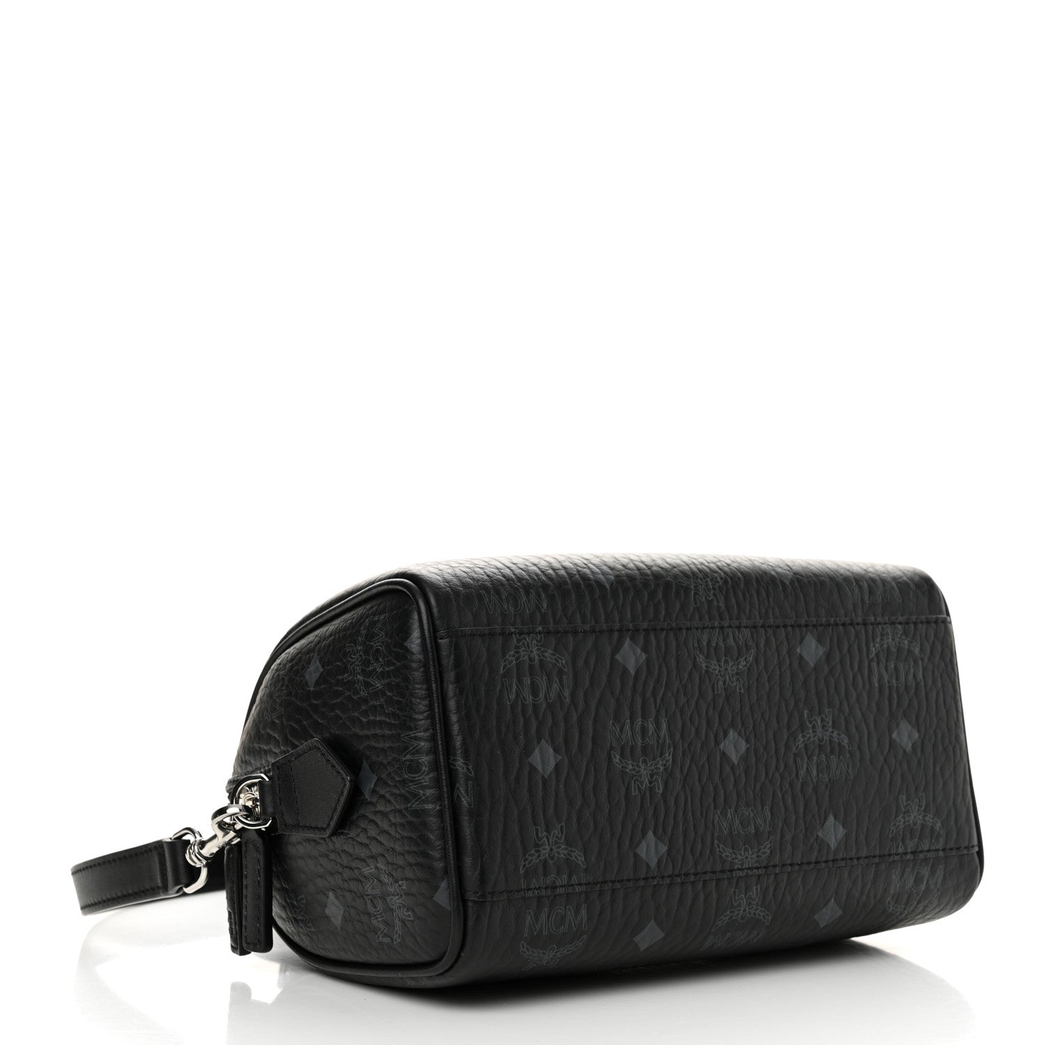 MCM Visetos Small Ella Boston Bag Black 4 of 10