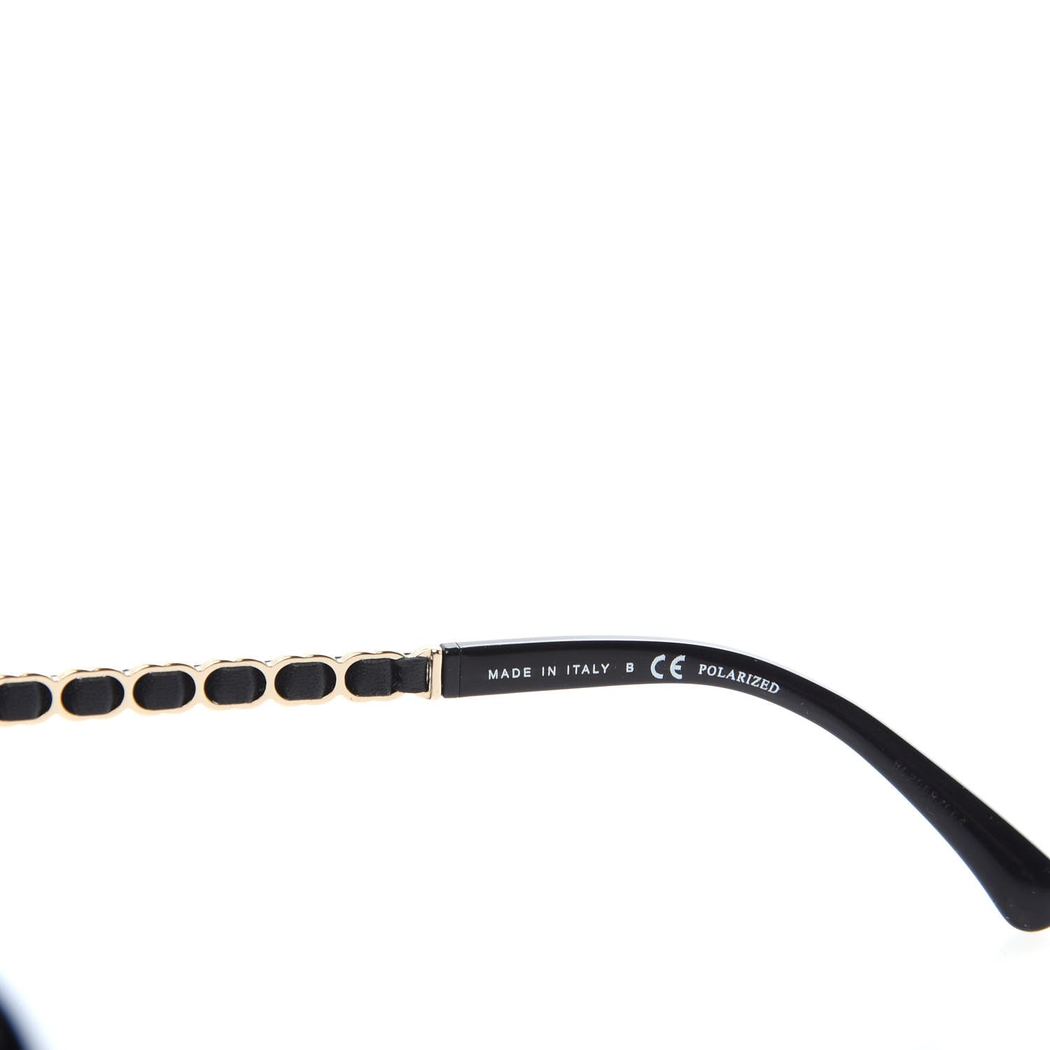 Chanel Metal Calfskin CC Chain Pilot Sunglasses 5439-Q Black 6 of 8