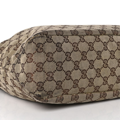 Gucci Monogram Medium Horsebit Chain Hobo Light Brown 7 of 8