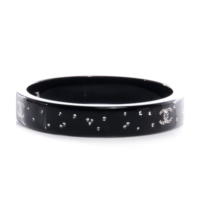 Chanel Resin Crystal CC Bangle Black 4 of 6