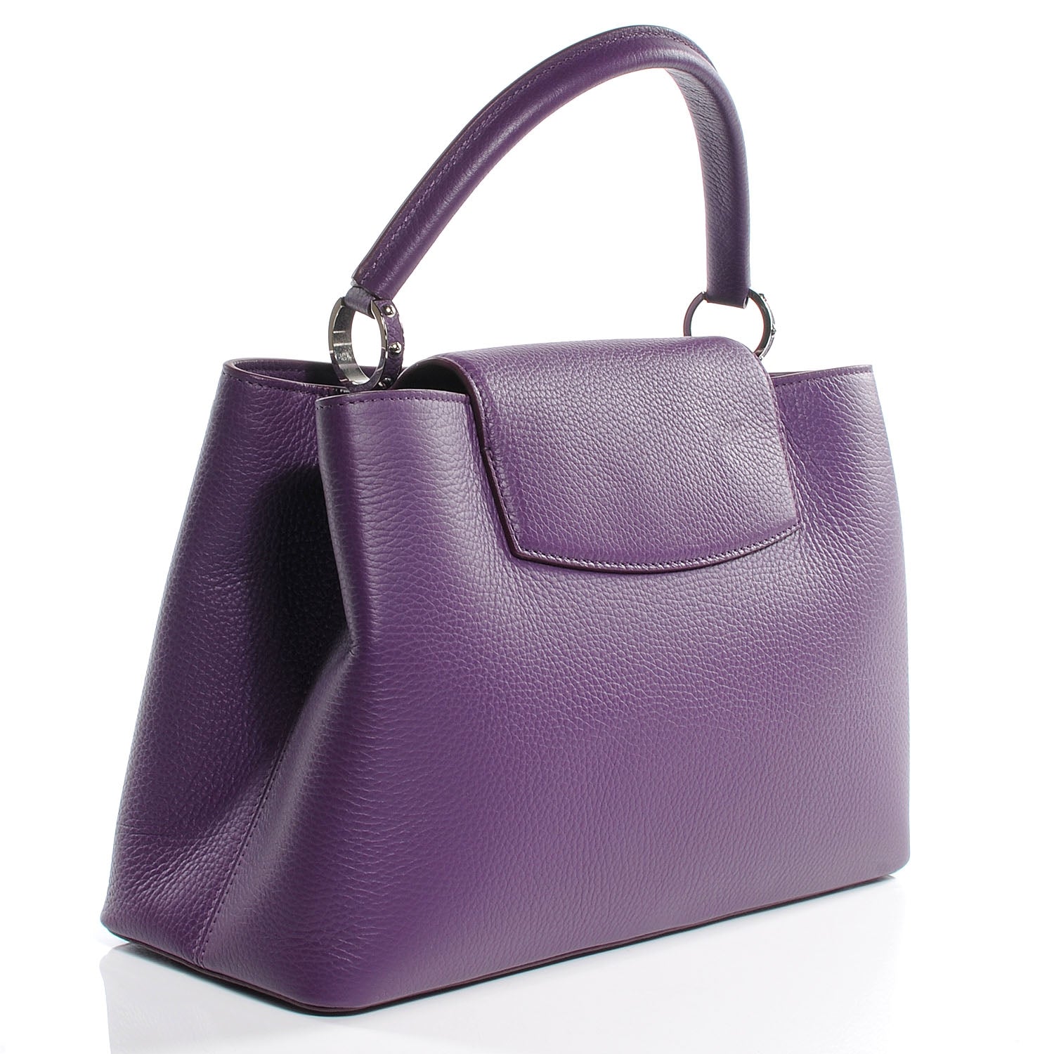 Louis Vuitton Taurillon Capucines MM Violet 3 of 9