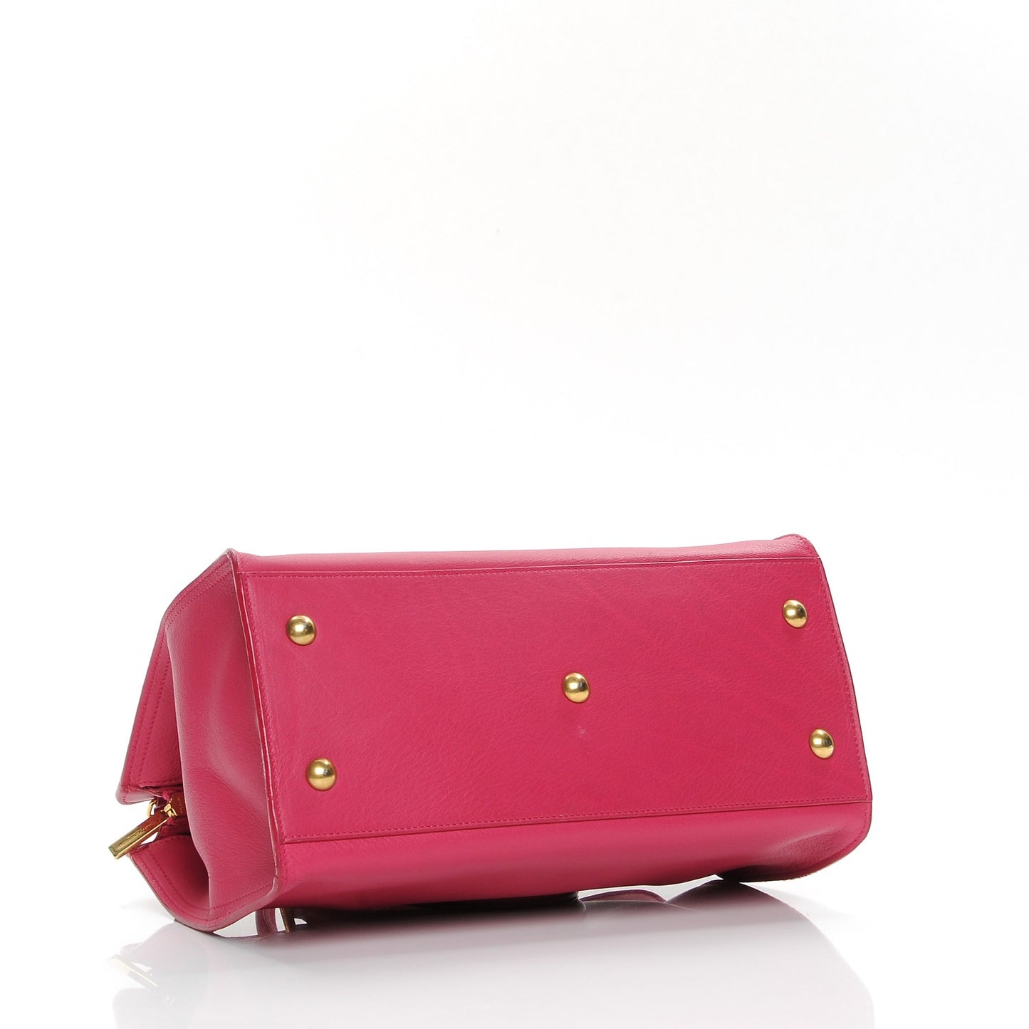 Calfskin Small Classic Y Cabas Fuchsia