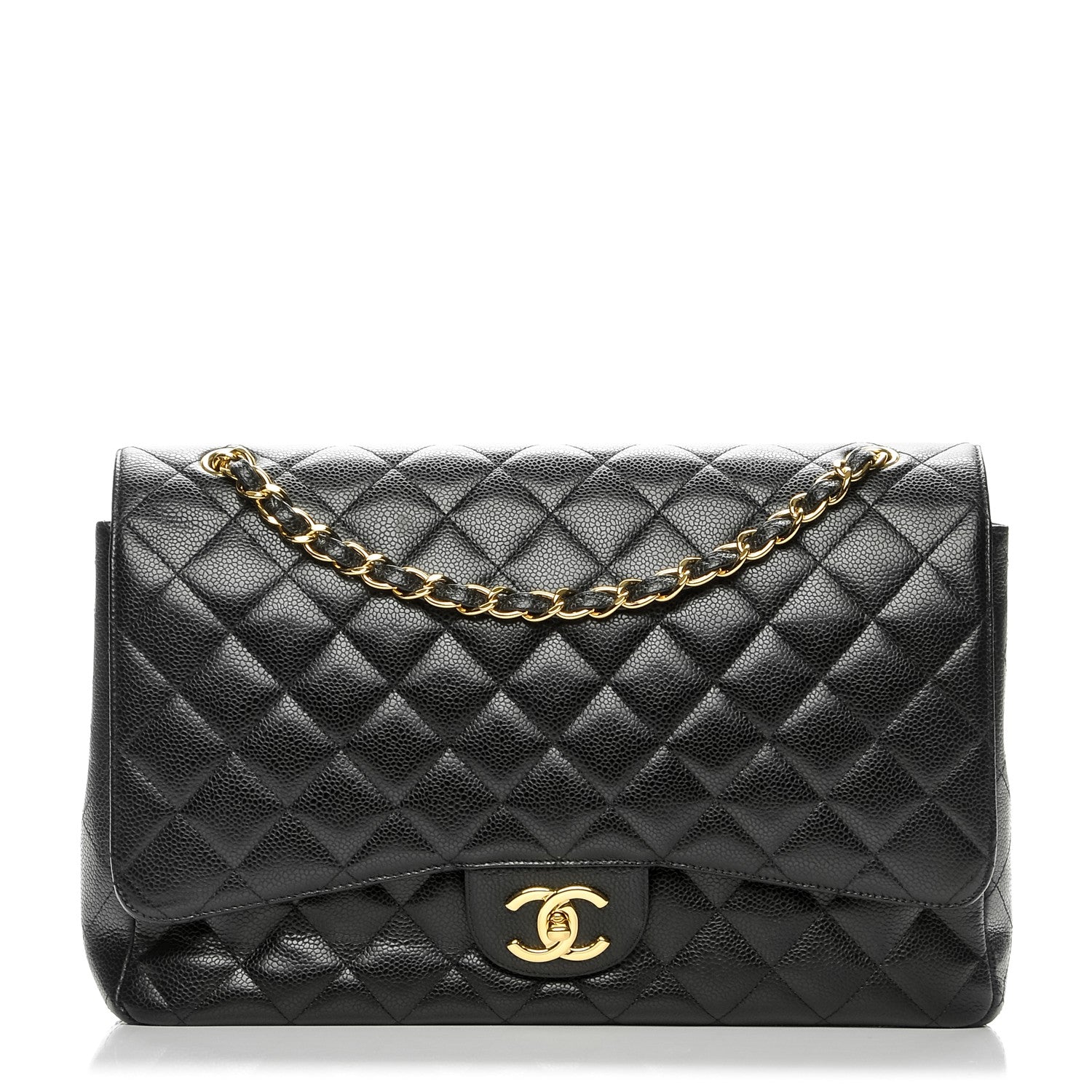 Chanel Caviar Quilted Maxi Double Flap Black 1 of 7