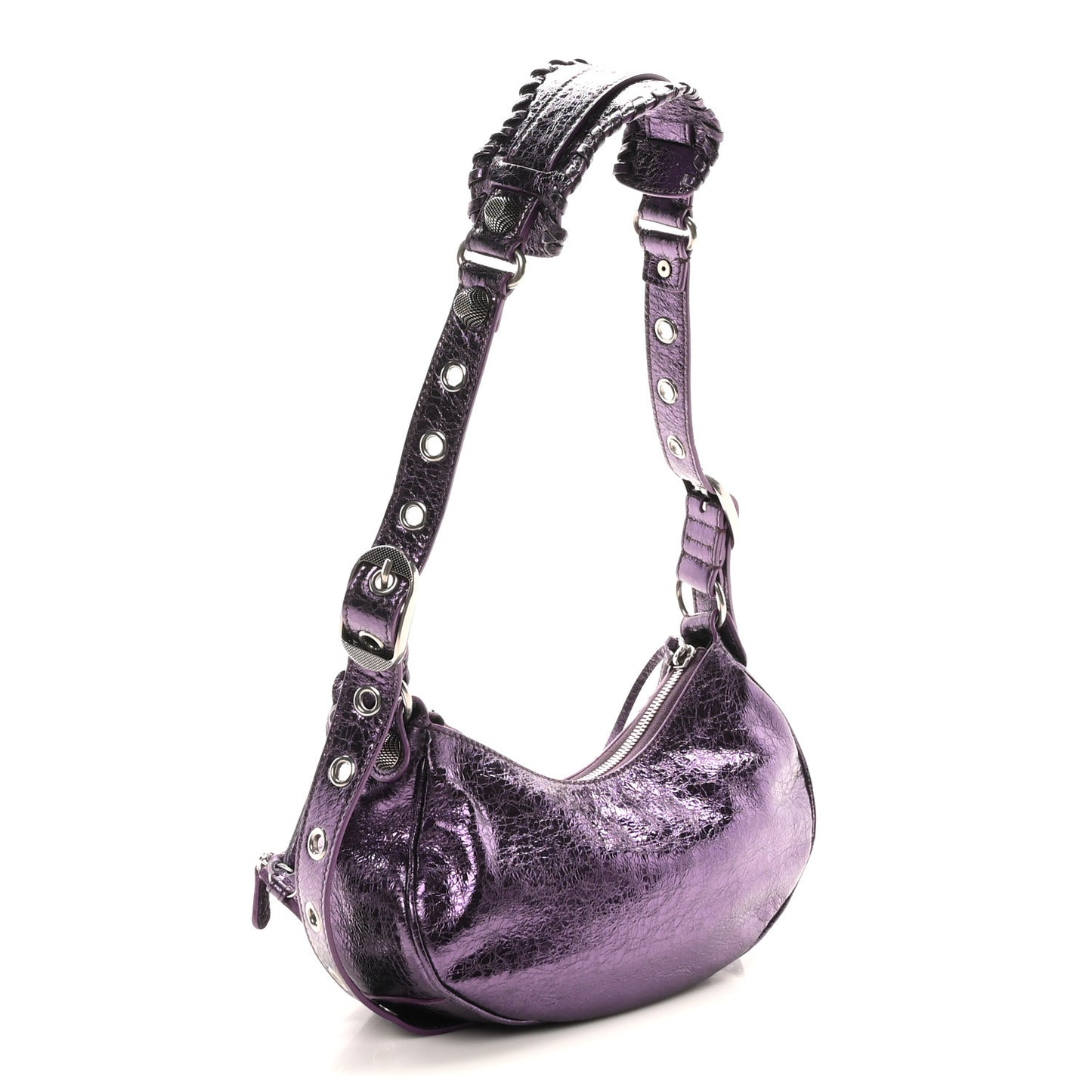Metallic Agneau Arena Le Cagole Shoulder Bag XS Met Mauve