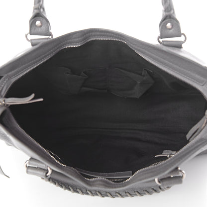 Balenciaga Chevre Silver Metallic Edge Hardware City Gris Acier 4 of 8