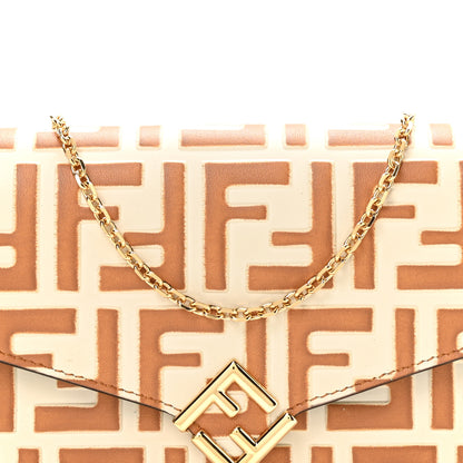Fendi Calfskin FF Diamonds Wallet On Chain Camellia Caramel 8 of 11