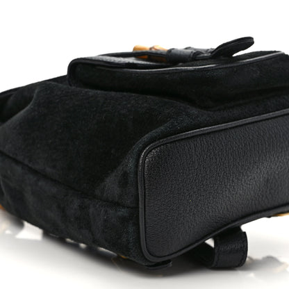 Gucci Calfskin Suede Bamboo Mini Backpack Black 8 of 12