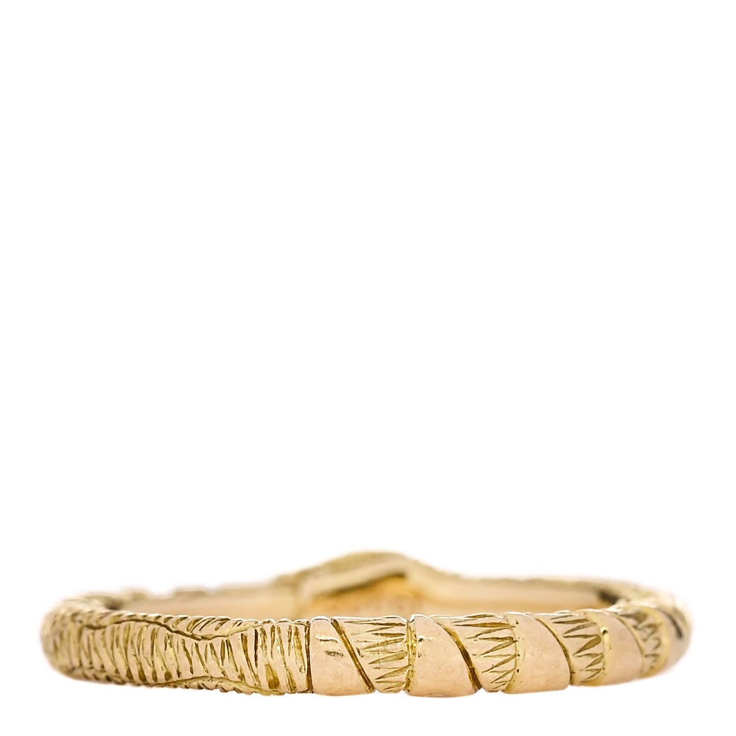 Gucci 18K Yellow Gold Turquoise Ouroboros Snake Ring 49 4.75 3 of 6