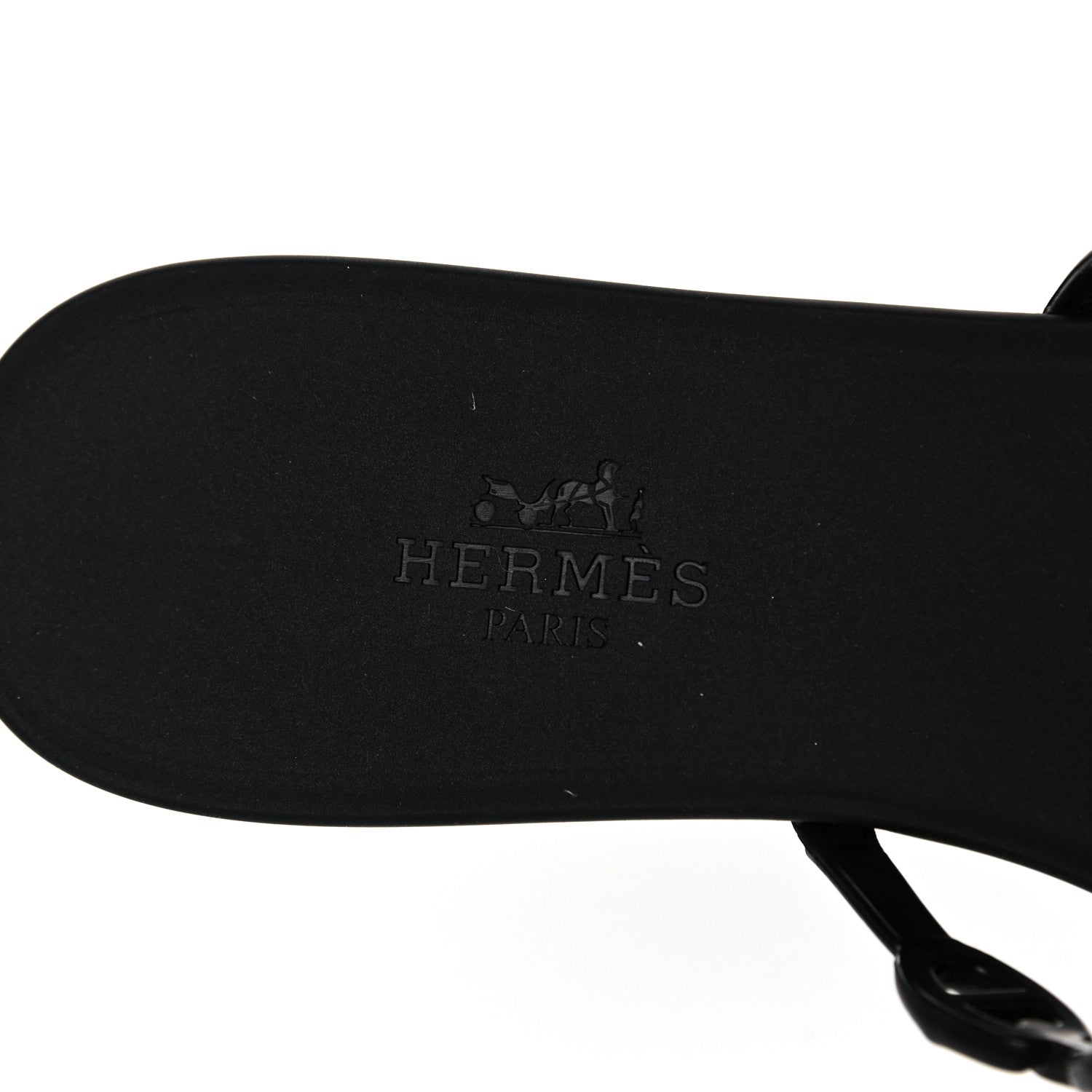 Hermes Rubber Chaine d'Ancre Rivage Sandals 35 Black 7 of 8