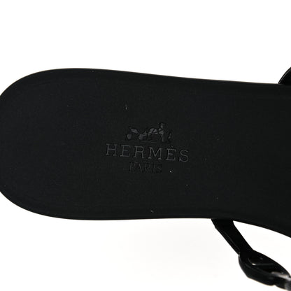 Hermes Rubber Chaine d'Ancre Rivage Sandals 35 Black 7 of 8