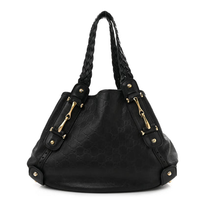 Gucci Guccissima Small Pelham Shoulder Bag Black 1 of 11