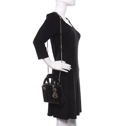 Christian Dior Patent Cannage Mini Lady Dior Black 2 of 10