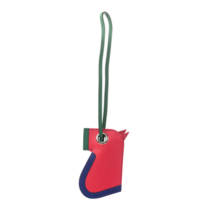 Hermes Epsom Camail Key Holder Rose Extreme Bleu Electrique Vert Vertigo 1 of 4