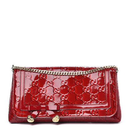 Gucci Patent Guccissima Mini Mayfair Bag Red 1 of 10