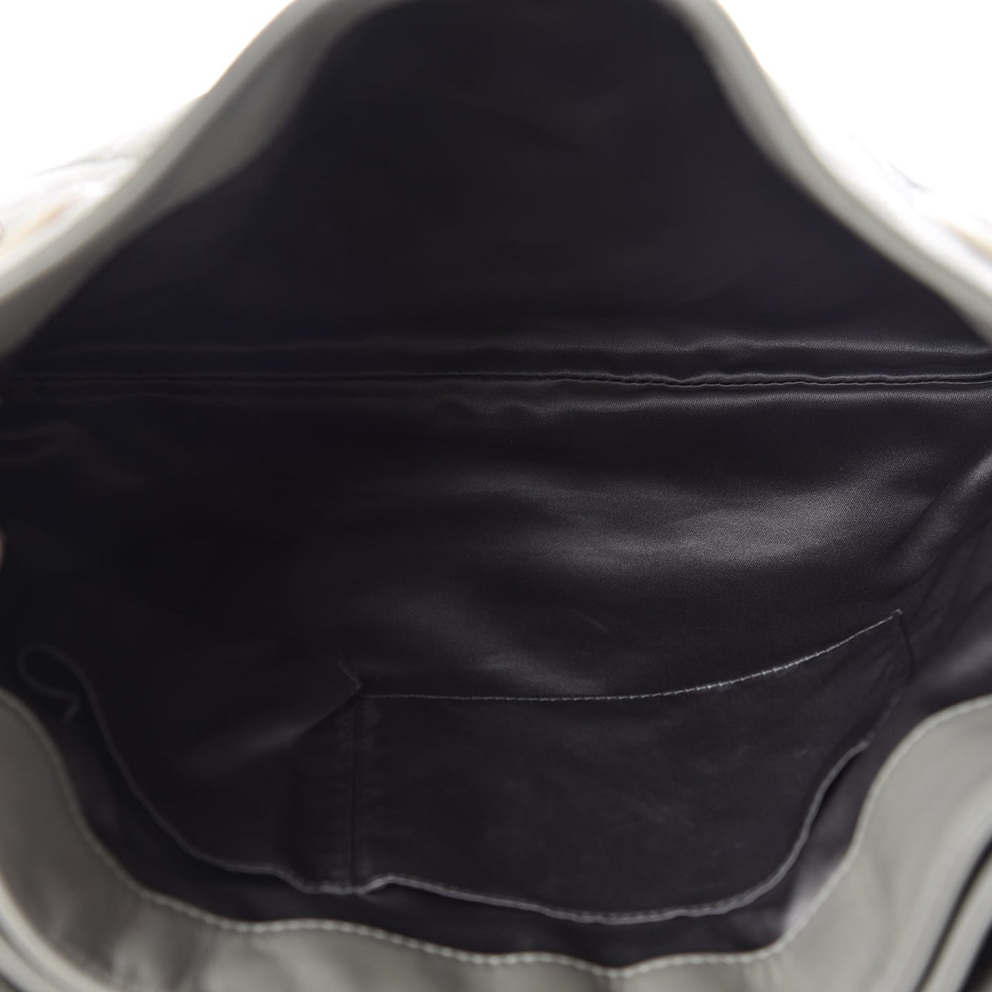 Lambskin Quilted Mademoiselle Accordion Tote Grey