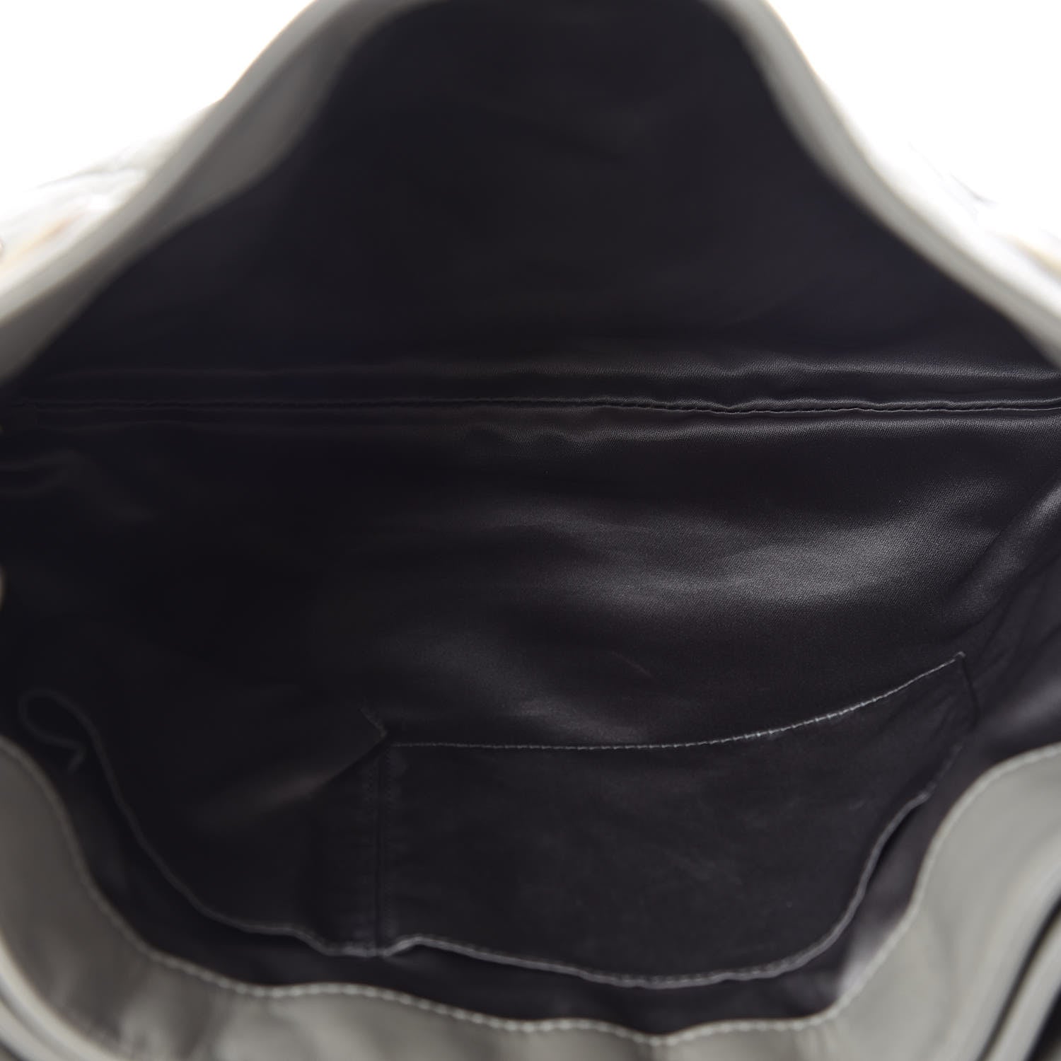 Chanel Lambskin Quilted Mademoiselle Accordion Tote Grey 14 of 14