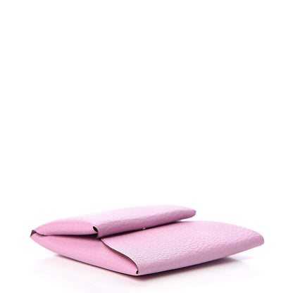 Hermes Chevre Mysore Bastia Coin Purse Mauve Sylvestre 4 of 8