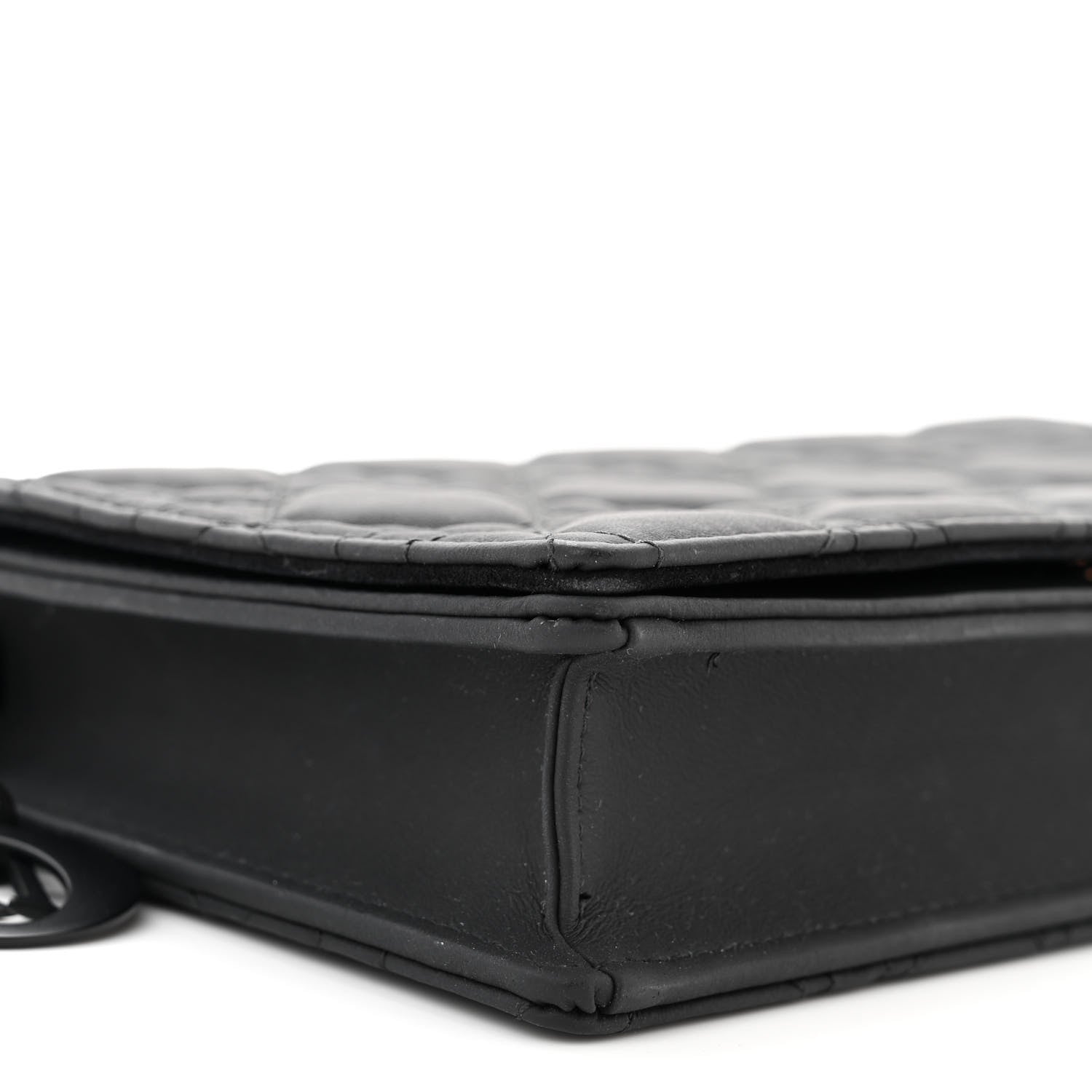 Christian Dior Ultra Matte Calfskin Cannage Lady Dior Clutch Black 10 of 13