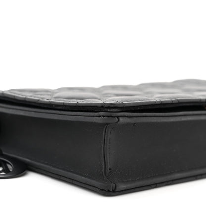 Christian Dior Ultra Matte Calfskin Cannage Lady Dior Clutch Black 10 of 13