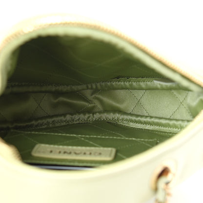Chanel Lambskin Quilted Diamond Clutch With Chain Light Green 5 of 9