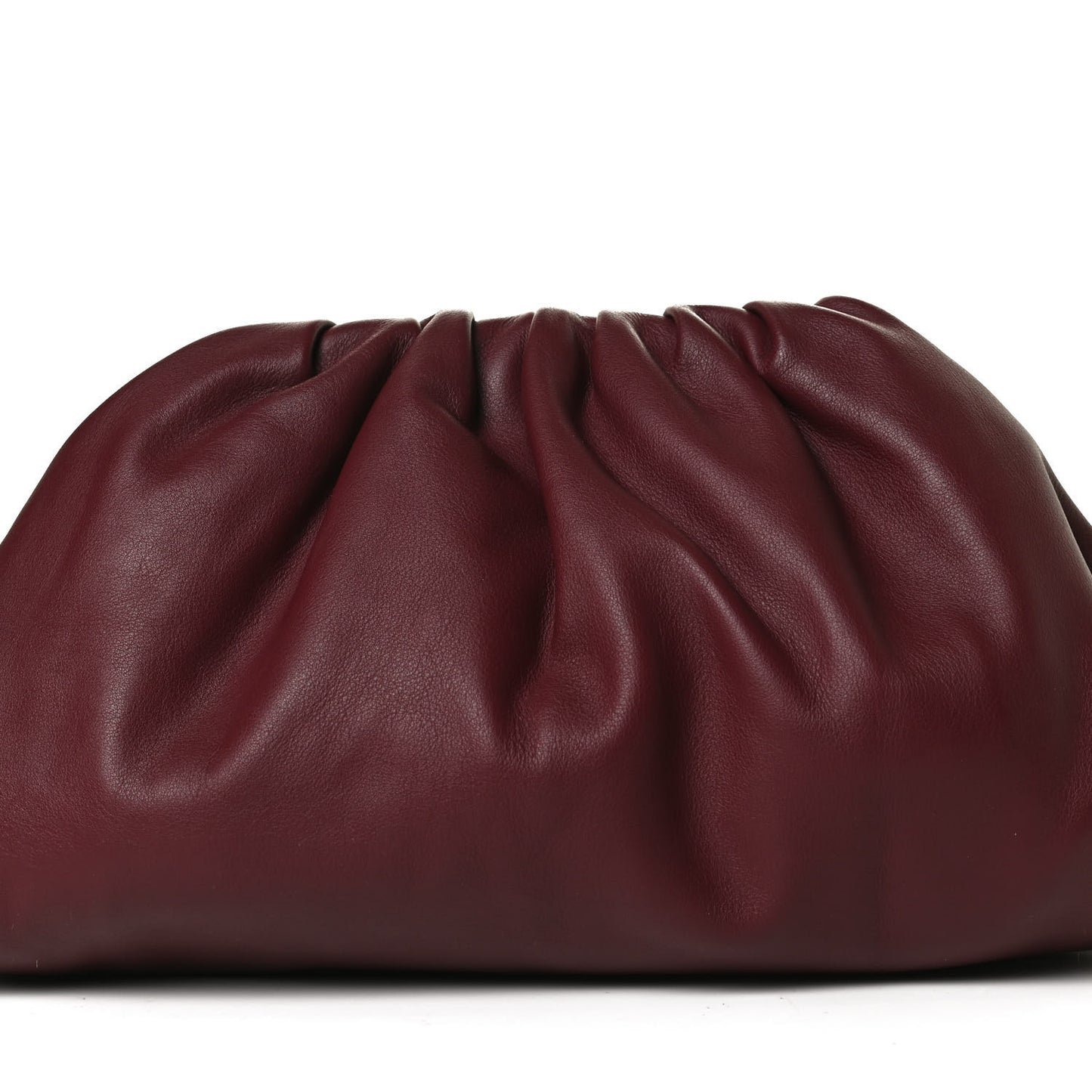 Smooth Butter Calf The Pouch Oversized Clutch Bordeaux