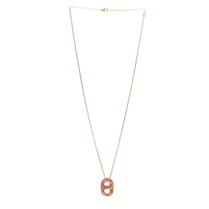 Hermes Swift O'Maillon Pendant Necklace Rose Azalee 3 of 4